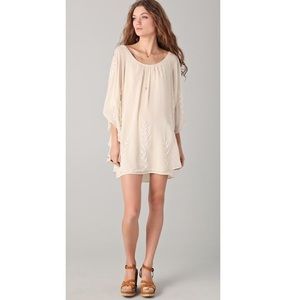 Free People Beaded Border Embellished Cape Dress